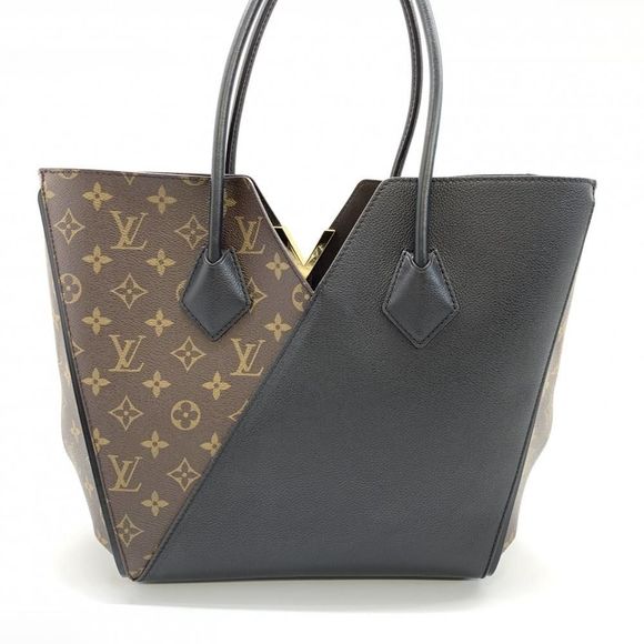 Louis Vuitton Kimono MM Monogram Shoulder Bag Leather Brown Black - Picture 4 of 7